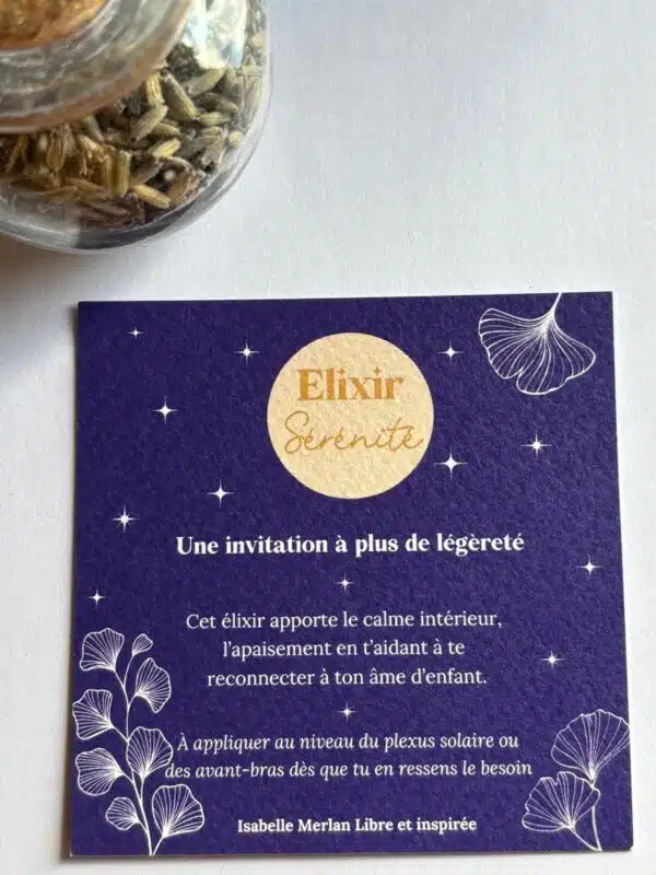 Élixir pour retrouver la paix intérieure, apaiser l’esprit et calmer le stress