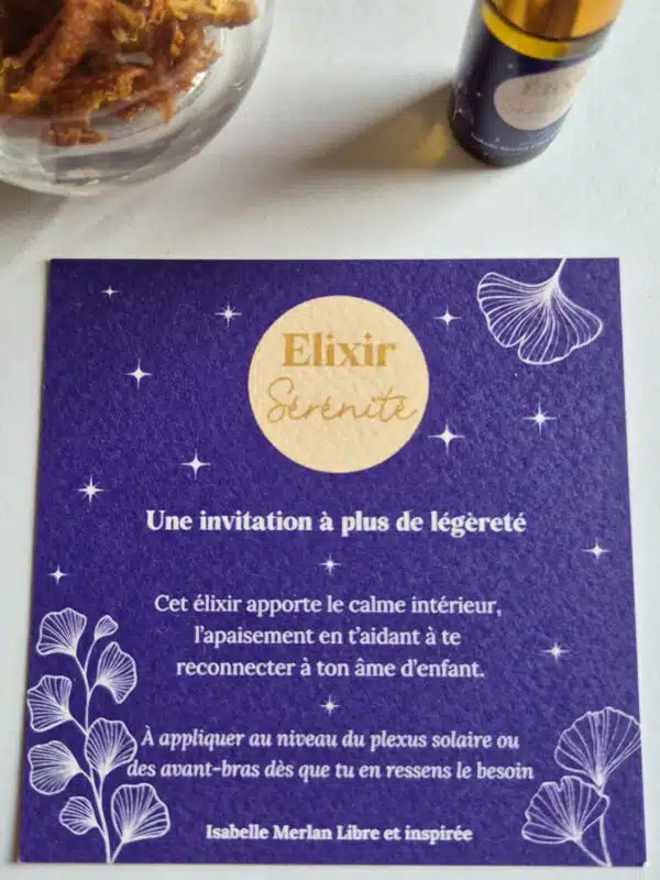 Élixir pour retrouver la paix intérieure, apaiser l’esprit et calmer le stress
